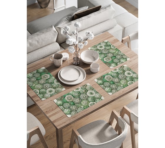 Сервировочные салфетки на стол JoyArty "Восточная плитка", 30x46 см , ser002_sd3575_30x46 1