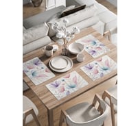 Сервировочные салфетки на стол JoyArty "Легкие цветы", 30x46 см , ser002_sd3504_30x46