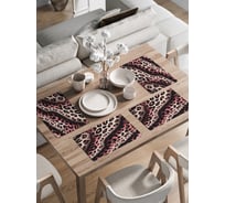 Сервировочные салфетки на стол JoyArty "Розовый леопард", 30x46 см , ser002_sd3434_30x46