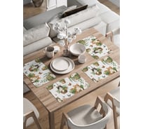 Сервировочные салфетки на стол JoyArty "Котики в горшках", 30x46 см , ser002_sd3498_30x46