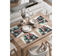 Сервировочные салфетки на стол JoyArty "Три гнома", 30x46 см , серия Новый год и Рождество ser002_sd3870_30x46