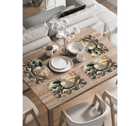 Сервировочные салфетки на стол JoyArty "Розы на волне", 30x46 см , ser002_sd3537_30x46