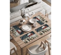 Сервировочные салфетки на стол JoyArty "Коровы на прогулке", 30x46 см , серия Новый год и Рождество ser002_sd3988_30x46