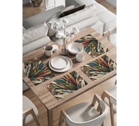 Сервировочные салфетки на стол JoyArty "Перья птиц", 30x46 см , ser002_sd3458_30x46