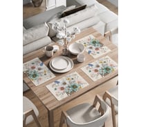 Сервировочные салфетки на стол JoyArty "Полевой букет", 30x46 см , ser002_sd3546_30x46