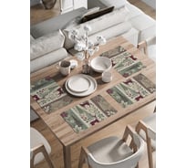 Сервировочные салфетки на стол JoyArty "Олени в лесу", 30x46 см , серия Новый год и Рождество ser002_sd3860_30x46