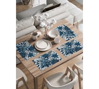 Сервировочные салфетки на стол JoyArty "Синяя листва", 30x46 см , серия Новый год и Рождество ser002_sd3915_30x46