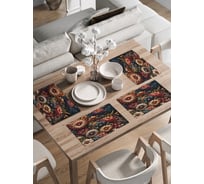 Сервировочные салфетки на стол JoyArty "Осенние цветы", 30x46 см , ser002_sd3420_30x46