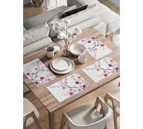 Сервировочные салфетки на стол JoyArty "Ветка сакуры", 30x46 см , ser002_sd3487_30x46