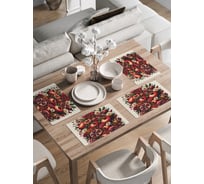 Сервировочные салфетки на стол JoyArty "Гранатовый букет", 30x46 см , ser002_sd3435_30x46