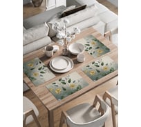 Сервировочные салфетки на стол JoyArty "Туманные цветы", 30x46 см , ser002_sd3586_30x46