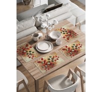 Сервировочные салфетки на стол JoyArty "Сухоцветы в орнаменте", 30x46 см , ser002_sd4009_30x46