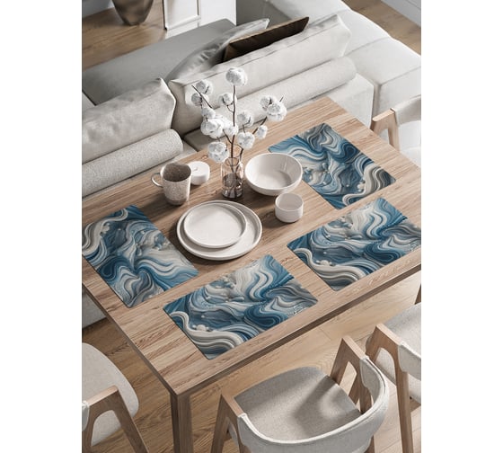 Сервировочные салфетки на стол JoyArty "Волны", 30x46 см , ser002_sd3531_30x46 1