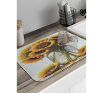 Коврик для сушки посуды JoyArty Букет подсолнухов 58x38 см sbmrec_sd3447_58x38