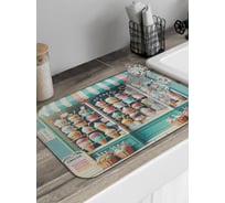 Коврик для сушки посуды JoyArty Лавка с мороженым 58x38 см sbmrec_sd3453_58x38