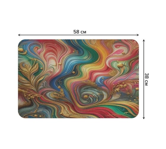 Коврик для сушки посуды JoyArty Восточные мотивы 58x38 см sbmrec_sd3572_58x38