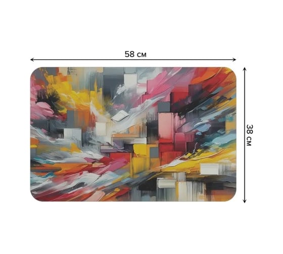 Коврик для сушки посуды JoyArty Картина краской 58x38 см sbmrec_sd3492_58x38