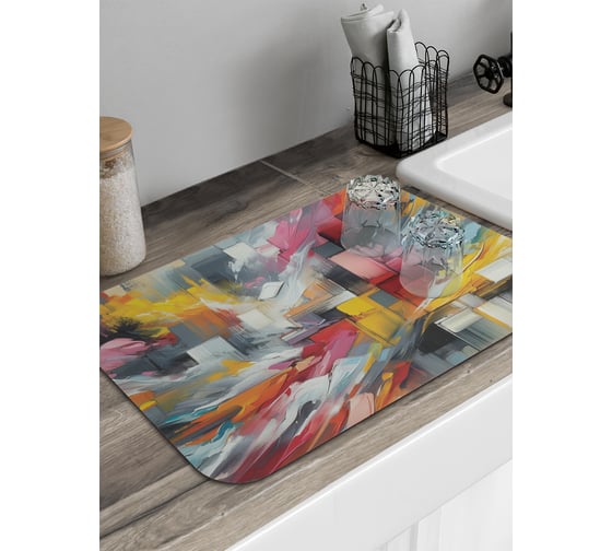 Коврик для сушки посуды JoyArty Картина краской 58x38 см sbmrec_sd3492_58x38 1