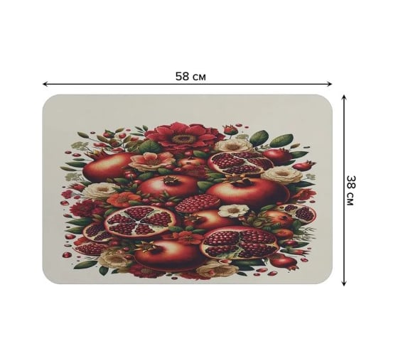 Коврик для сушки посуды JoyArty Гранатовый букет 58x38 см sbmrec_sd3435_58x38
