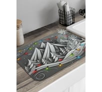 Коврик для сушки посуды JoyArty Горы в огоньках 58x38 см sbmrec_sd3964_58x38