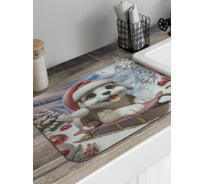 Коврик для сушки посуды JoyArty Катание на санях 58x38 см sbmrec_sd3868_58x38