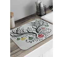 Коврик для сушки посуды JoyArty Древо в украшениях 58x38 см sbmrec_sd3962_58x38