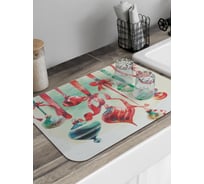 Коврик для сушки посуды JoyArty Игрушки на елку 58x38 см sbmrec_sd3982_58x38