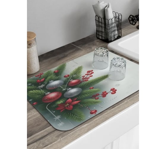 Коврик для сушки посуды JoyArty Игрушки в иголках 58x38 см sbmrec_sd3929_58x38