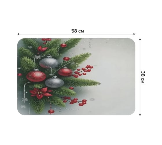 Коврик для сушки посуды JoyArty Игрушки в иголках 58x38 см sbmrec_sd3929_58x38