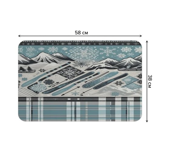 Коврик для сушки посуды JoyArty прямоугольный Горный склон 58x38 см sbmrec_sd3943_58x38