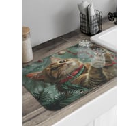 Коврик для сушки посуды JoyArty прямоугольный Играющий котик 58x38 см sbmrec_sd3980_58x38