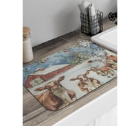 Коврик для сушки посуды JoyArty прямоугольный Зимняя ферма 58x38 см sbmrec_sd3990_58x38