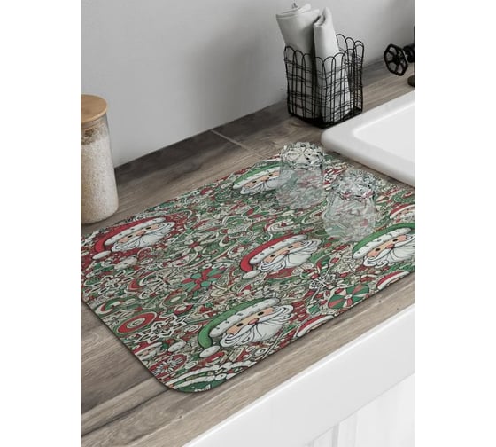 Коврик для сушки посуды JoyArty прямоугольный Красный нос 58x38 см sbmrec_sd3973_58x38