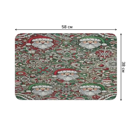 Коврик для сушки посуды JoyArty прямоугольный Красный нос 58x38 см sbmrec_sd3973_58x38