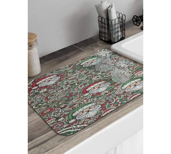 Коврик для сушки посуды JoyArty прямоугольный Красный нос 58x38 см sbmrec_sd3973_58x38 1