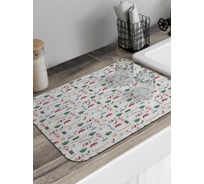 Коврик для сушки посуды JoyArty прямоугольный Настроение праздника 58x38 см sbmrec_427878_58x38