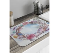 Коврик для сушки посуды JoyArty прямоугольный Пасхальный венок 58x38 см sbmrec_28436_58x38