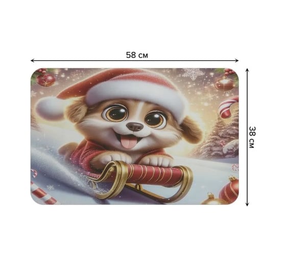 Коврик для сушки посуды JoyArty прямоугольный Спуск с горы 58x38 см sbmrec_sd3865_58x38