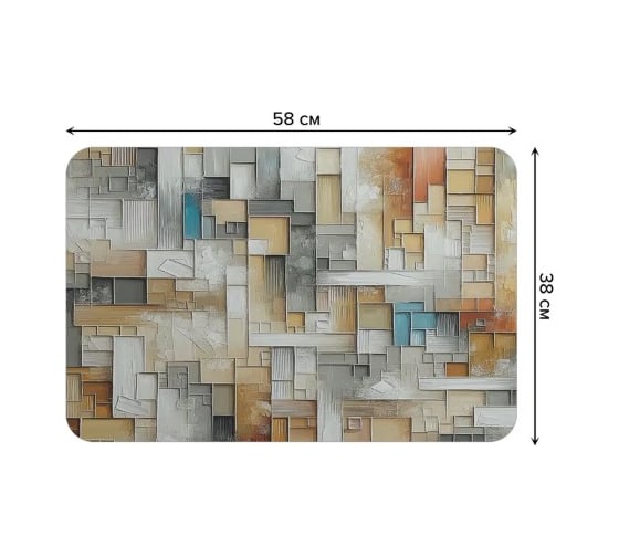 Коврик для сушки посуды JoyArty прямоугольный Тетрис краской 58x38 см sbmrec_sd3499_58x38