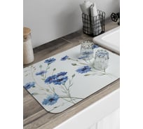 Коврик для сушки посуды JoyArty прямоугольный Фон с васильками 58x38 см sbmrec_62523_58x38