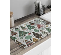 Коврик для сушки посуды JoyArty прямоугольный Ярмарка елок 58x38 см sbmrec_sd3951_58x38