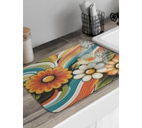 Коврик для сушки посуды JoyArty Раскраска цветов 58x38 см sbmrec_sd3549_58x38