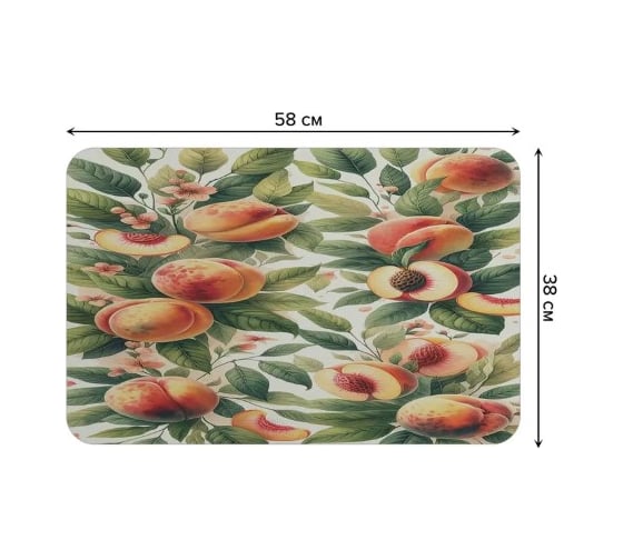 Коврик для сушки посуды JoyArty Персиковое дерево 58x38 см sbmrec_sd3443_58x38