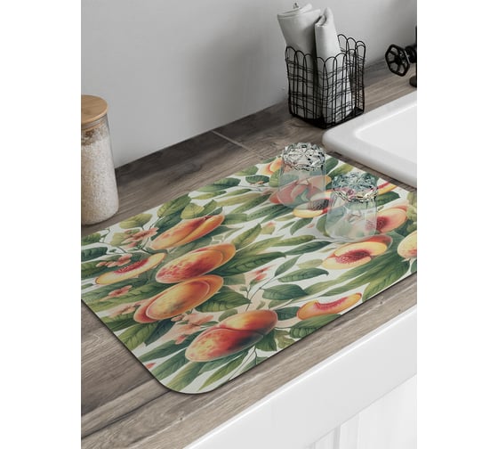 Коврик для сушки посуды JoyArty Персиковое дерево 58x38 см sbmrec_sd3443_58x38