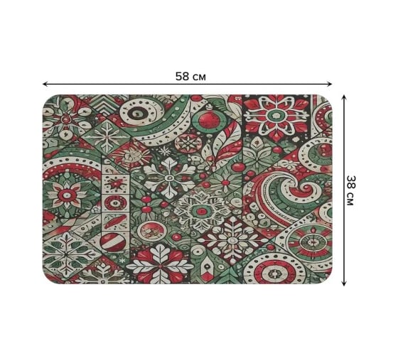 Коврик для сушки посуды JoyArty Орнамент на плитке 58x38 см sbmrec_sd3972_58x38