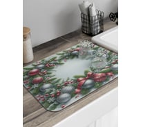 Коврик для сушки посуды JoyArty Праздничный венок 58x38 см sbmrec_sd3950_58x38
