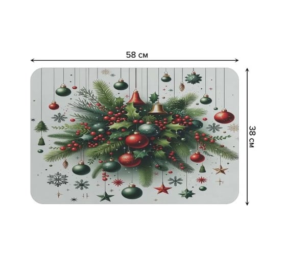Коврик для сушки посуды JoyArty Новогодние чудеса 58x38 см sbmrec_sd3872_58x38