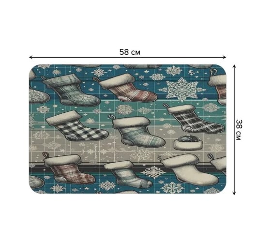 Коврик для сушки посуды JoyArty Разнообразие валенок 58x38 см sbmrec_sd3945_58x38