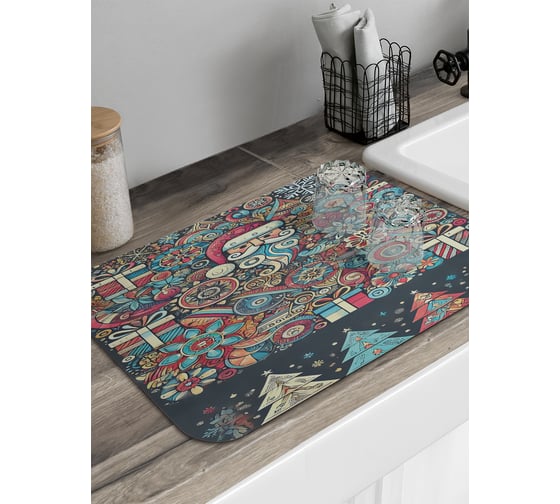 Коврик для сушки посуды JoyArty Подарки на празник 58x38 см sbmrec_sd3974_58x38 1