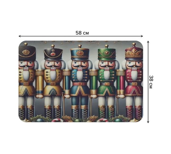 Коврик для сушки посуды JoyArty Солдатики в строю 58x38 см sbmrec_sd3932_58x38